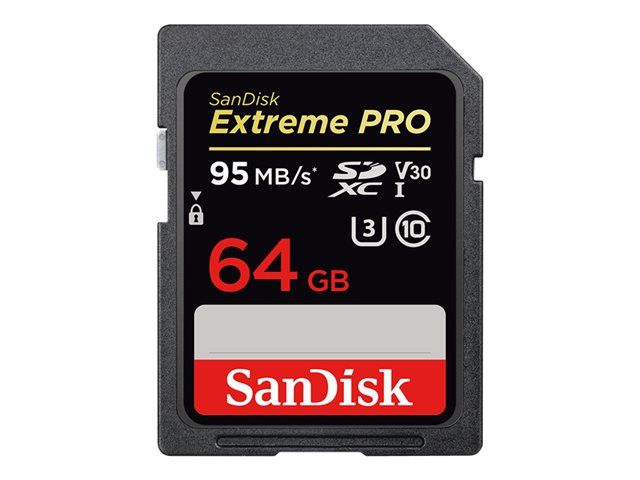 SanDisk Extreme Pro Carte mémoire flash Video Class V30 / UHS Class 3 / Class10 SDXC UHS I