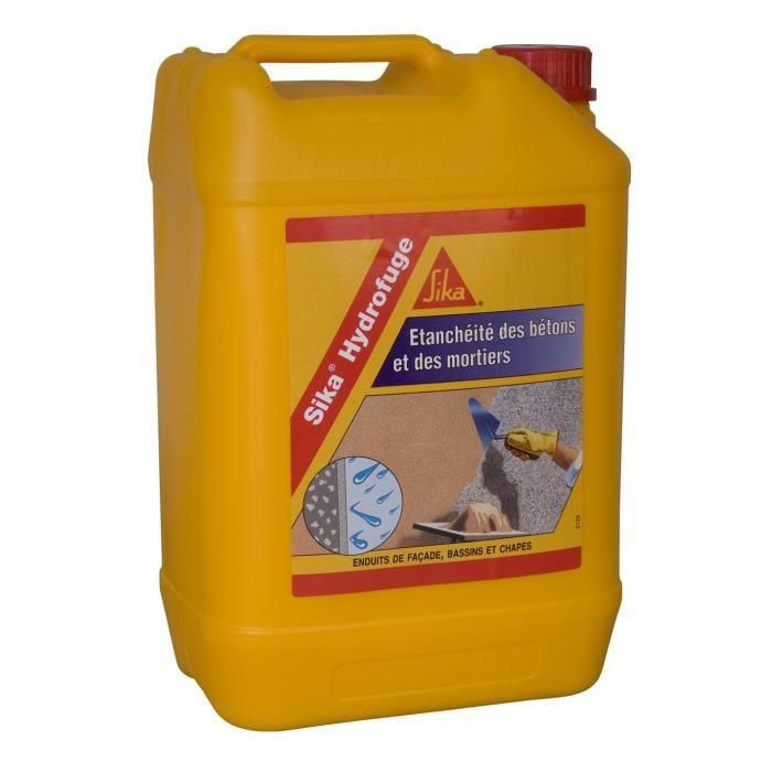 SIKA - Hydrofuge pour l'étanchéité des bétons et mortiers - 5L