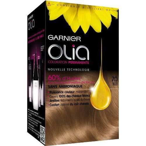 Coloration Permanente Sans Amoniaque 7.0 Blond Olia Garnier La Boîte