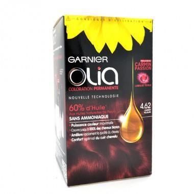 Coloration Permanente Sans Amoniaque 4.62 Carmin Velours Olia Garnier La Boîte