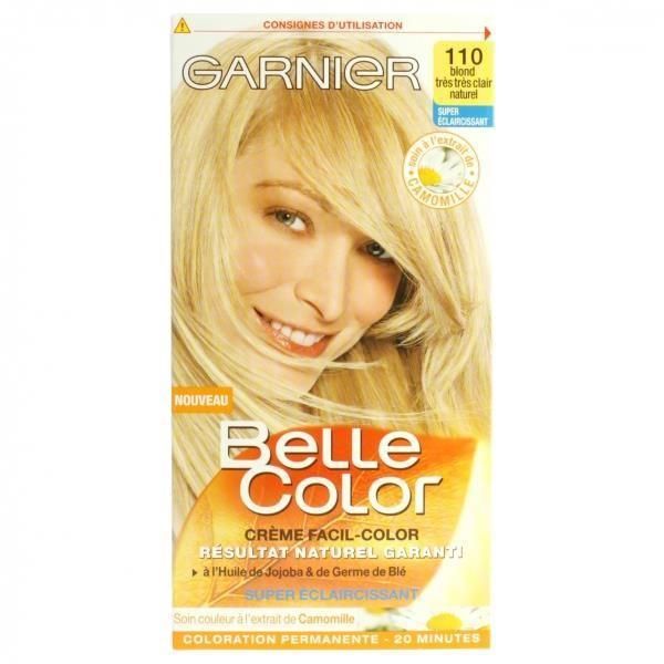Coloration Permanente 110 Blond Très Très Naturel Eclaircissant Belle Color Garnier La Boîte