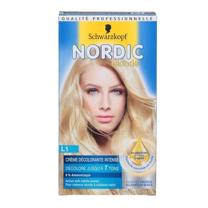 Coloration Crème Décolorante Anti jaune Nordic La Boîte De 209ml