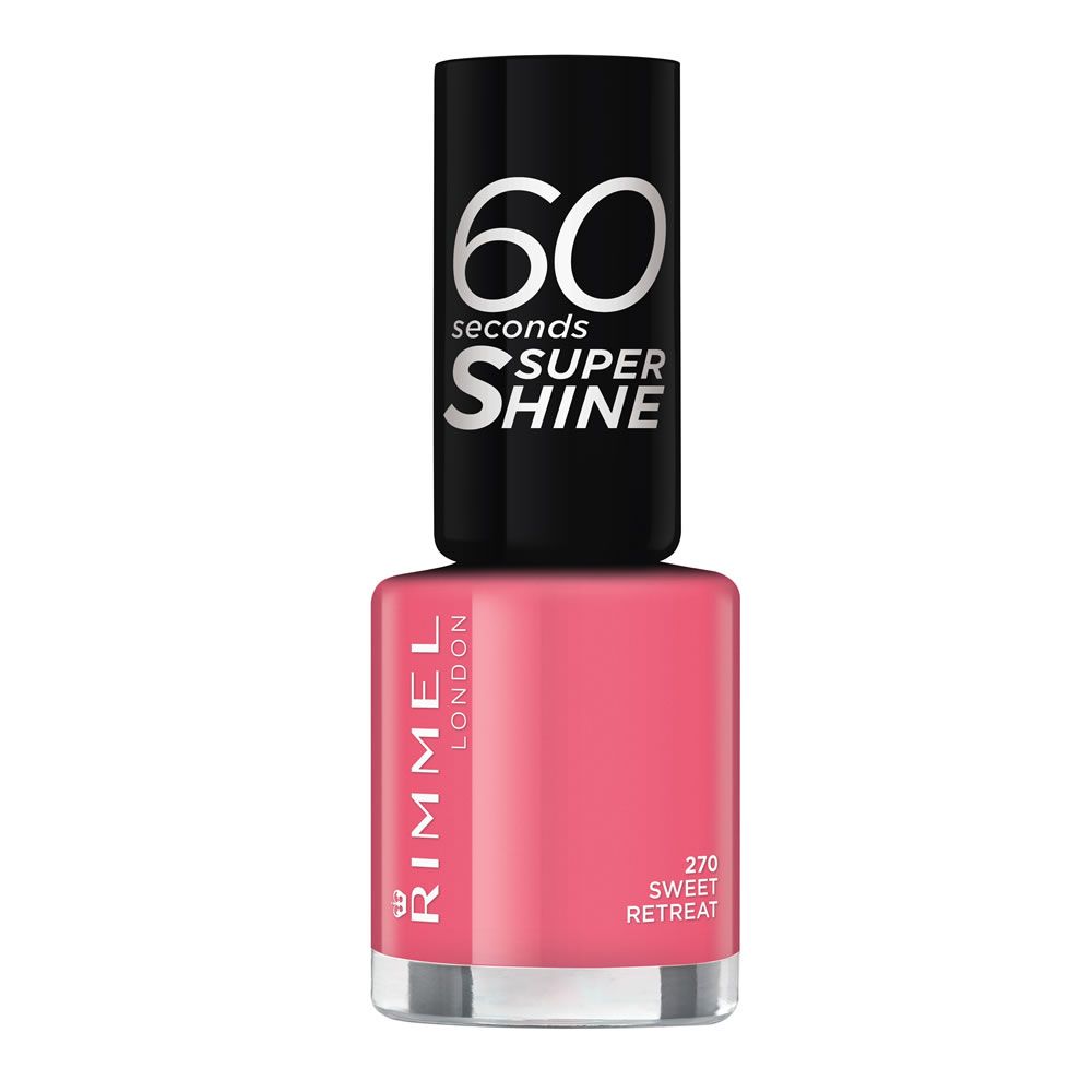 Rimmel Vernis à Ongles 60 Seconds Super Shine Rita Ora Ultra Brillance et Longue Tenue Séchage Rapide Sweet Retreat 8ml