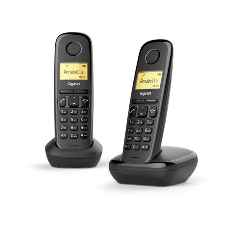 TELEFONO CORDLESS GIGASET A170 DUO NERO L36852 H2802 K101