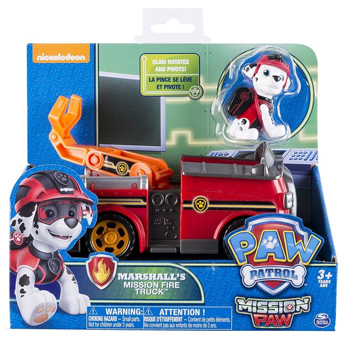 Pat Patrouille Mission Paw Camion De Pompier Avec Figurine