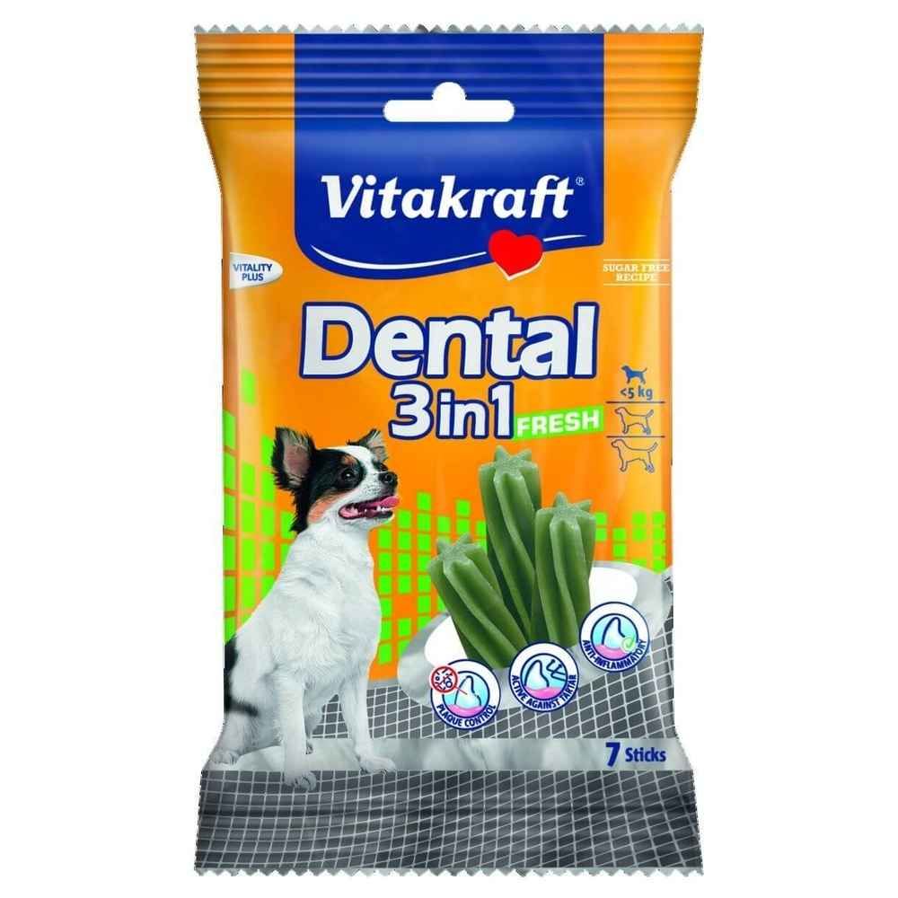 Comparer les prix de Friandises Dental 3in1 Fresh Pour Petits Chiens - Vitakraft - 70g