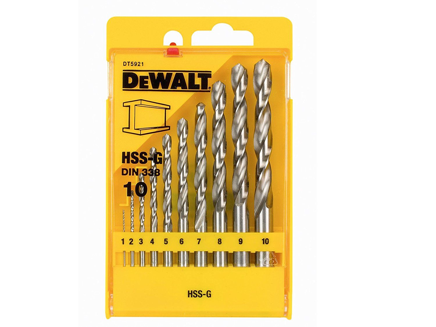 DeWALT DT 5922 Coffrets de forets métal meulés HSS-G DIN 338