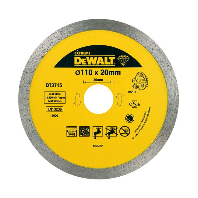 DeWALT Meule de tronçonnage 110 x 20 mm DT3715 QZ