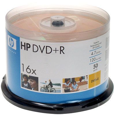DVD+R 4.7Go 16x 50 pièces en cake box