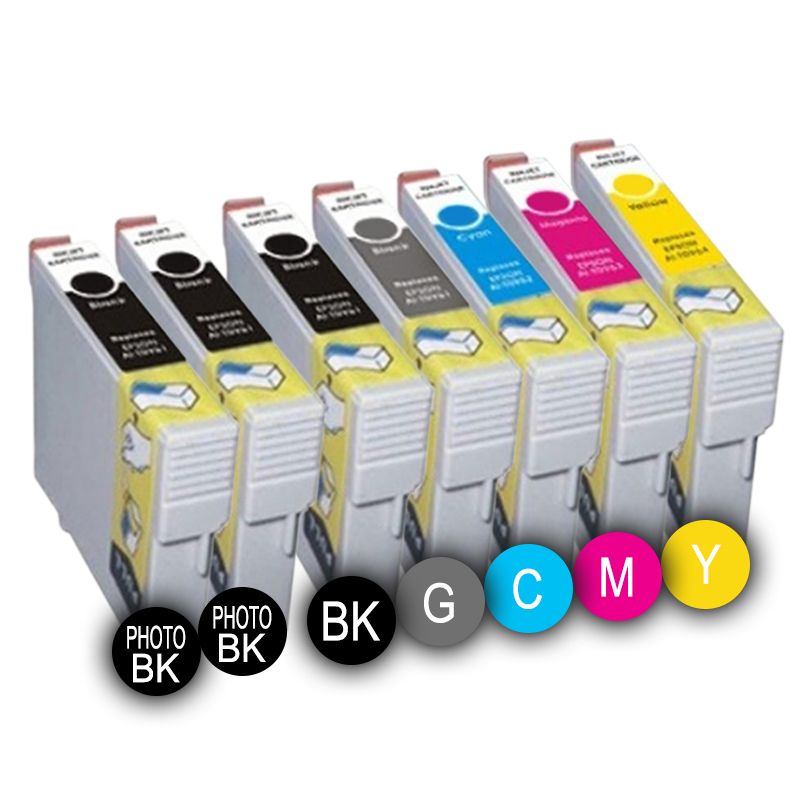 PACK 7 x ENCRES COMPATIBLES INKPRO MULTICOLORESE PGI525 BK - CLI526 Y FOR CANON MG5200