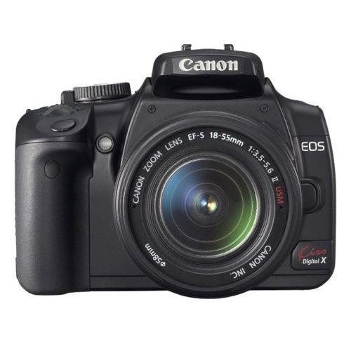 Canon Eos Kiss Digital X - Appareil Photo Numérique - Reflex - 10.1 Mp - Aps-C - 3X Zoom Optique Objectifs Ef-S 18-55 Mm Ii Usm Et Ef 55-200 Mm Ii Usm - Noir