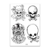 Planche A4 de stickers tête de mort autocollant adhésif scrapbooking A88