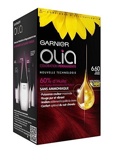 Coloration Permanente 6.60 Sans Ammoniaque Couvre 100% Cheveux Blancs Olia Garnier La Boîte - vue 2