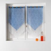 Douceur dInt/érieur Hesperia Paire Pompon Passants Voile IMPRIME Hesperia Polyester 90x60 cm Bleu