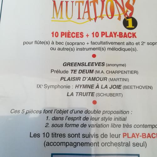 Mutations 1 Methode Flute A Bec Cd Accompagnement Rakuten