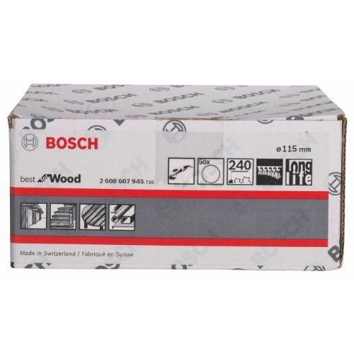Bosch 2608607945 feuilles Grain 240 115 mm pour meuleuses d'Angle