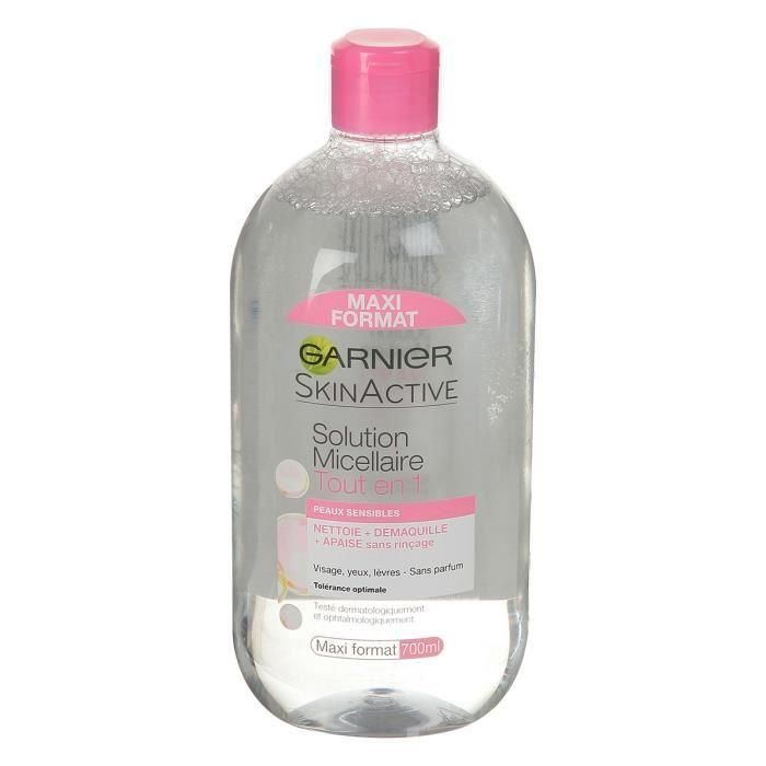 GARNIER Skin Active Solution Micellaire Tout En 1 Nettoie Démaquille Apaise Micelles Et Glycérine Végétale Sans Parfum Vegan & Cruelty Free Visage Yeux Lèvres Peau Sensible 700 ml - vue 10