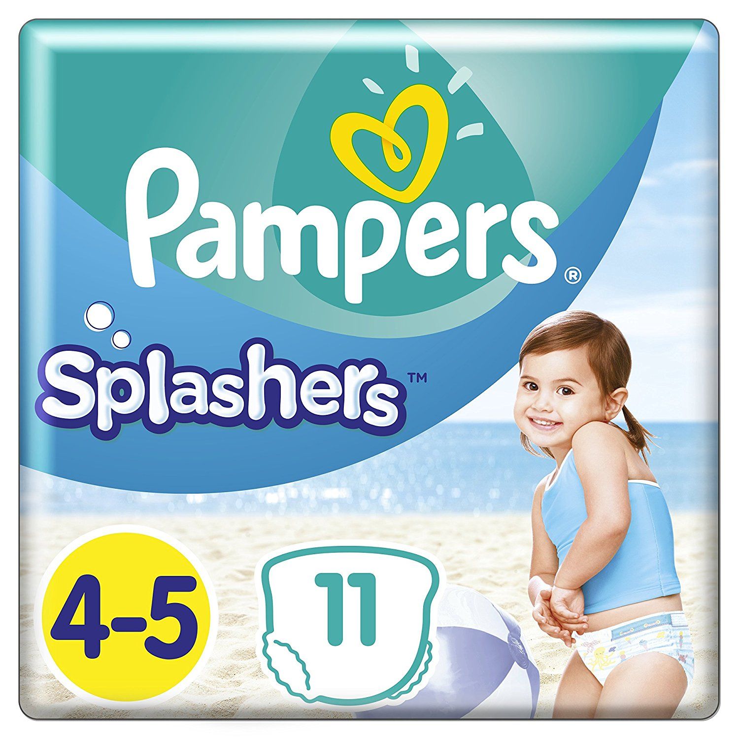 Pampers Splashers Taille 4 5 11 Couches Culottes de Bain Jetables 9 15kg Le Confort D'un Maillot De Bain Et La Protection Pampers Optimale dans 'Eau Edition Limitée Baby Shark - vue 8