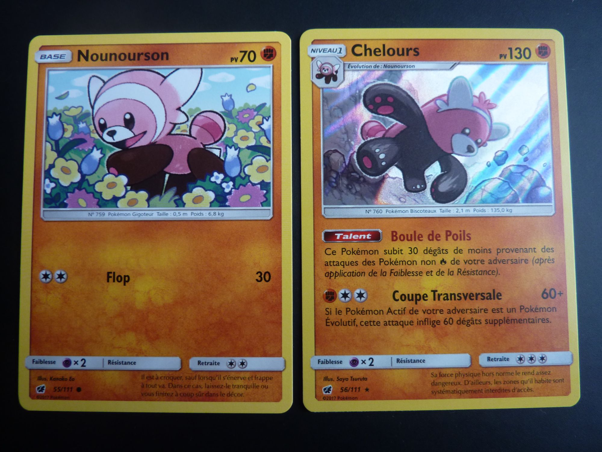 Nounourson 55 111 Et Chelours 56 111 Pokemon Sl4 Invasion Carmin Rakuten