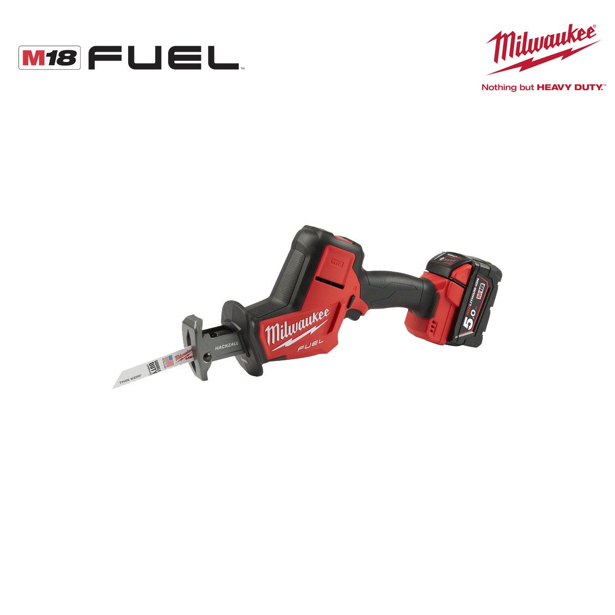 Scie sabre compacte MILWAUKEE FUEL M18 FHZ 2 batterie 18V 5.0 Ah 1 chargeur M12 18FC 4933459885