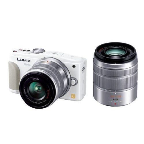 Camã©Ra à Objectif Sans Miroir Panasonic Lumix Interchangeable Lumix Cf6 Kit De Double Lentille De Zoom Standard Objectif Zoom Zoom / Tã©Lã©Objectif Est Livrã© Avec Blanc Dmc-Gf6W-W