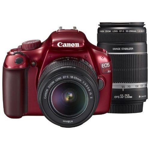 Canon Baiser Mono-Objectif Reflex Eos Numã©Rique X50 Kit Double Zoom Ef-S18-55Mm / Ef-S55-250Mm Inclus Red Kissx50Re-Wkit