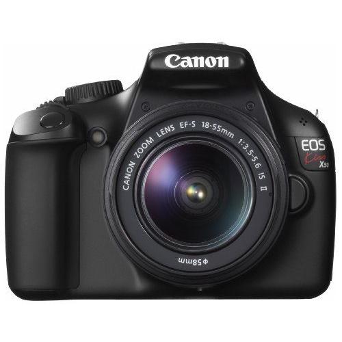 Canon Baiser Mono-Objectif Reflex Eos Numã©Rique Kit D'Objectif Ef-X50 S18-55Mm F3.5-5.6 Is Ii Est Livrã© Avec Noir Kissx50Bk-1855Is2Lk