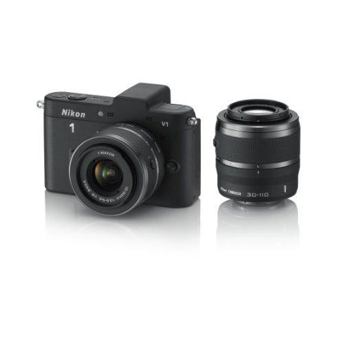 Nikon Appareil Photo Mirrorless Mono-Objectif Nikon 1 (Nikonwan) V1 (Buiwan) Kit Double Noir Zoom N1 V1Wz Bk