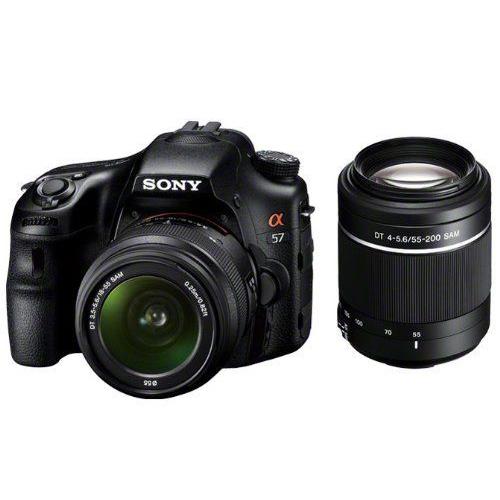 Sony Sans Miroir Reflex ?57 Kit Double Objectif Zoom Dt 18-55Mm F3.5-5.6 Sam + Dt 55-200Mm F4-5.6 Sam Vient Slt-A57Y