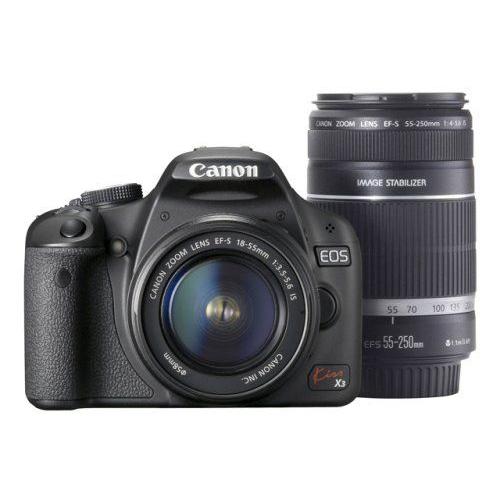 Canon Appareil Photo Reflex Mono-Objectif Numã©Rique Baiser X3 Kit Double Zoom Kissx3-Wkit