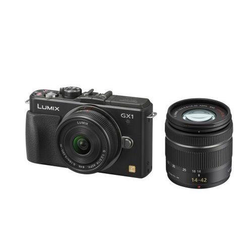 Panasonic Camã©Ra Mirrorless Mono-Objectif Lumix Gx1 à Double Lentille De Zoom Kit Pancake / Objectif Zoom Standard Est Livrã© Avec Esprit Noir Dmc-Gx1W-K