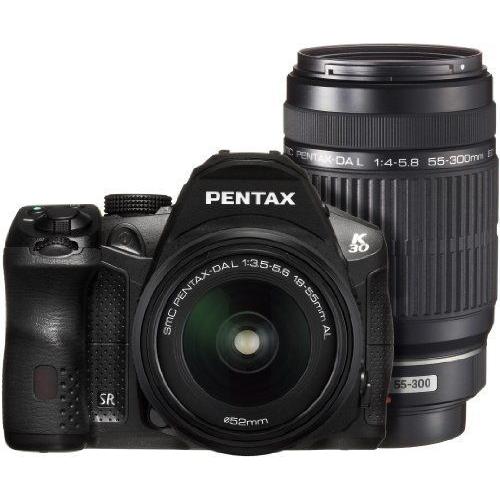 Pentax Appareil Photo Reflex Mono-Objectif Numã©Rique K-30 Kit Double Zoom [Dal18-55Mm Â· Dal55-300Mm] Black K-30Wzk Bk 15659