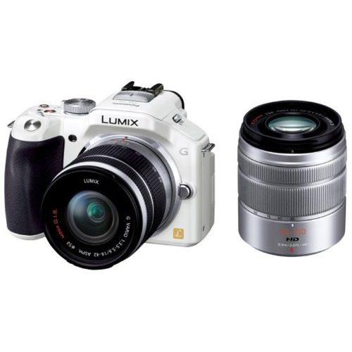 Panasonic Camã©Ra Mirrorless Mono-Objectif Lumix G5 Accessoires De Lentilles à Double Zoom Kit Objectif Standard Zoom / Tã©Lã©Objectif Coquille Blanche Dmc-G5W-W