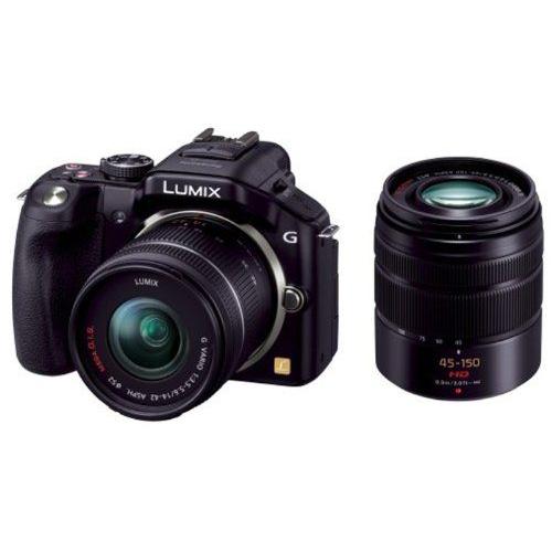 Panasonic Camã©Ra Mirrorless Mono-Objectif Lumix G5 Kit Double Lentille Zoom Standard Zoom / Tã©Lã©Objectif Accessoires De Lentille De Zoom Esprit Noir Dmc-G5W-K