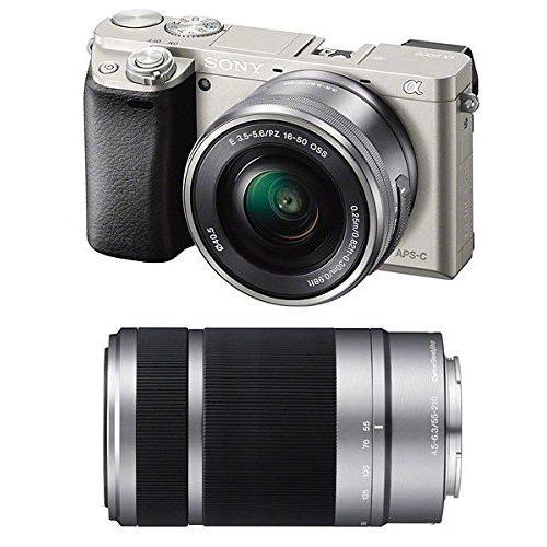 Sony Sony Sans Miroir Slr ?6000 Kit Double Objectif Zoom E Pz 16-50Mm F3.5-5.6 Oss + E F4.5-6.3 55-210Mm Oss Argent Ilce-6000Y S