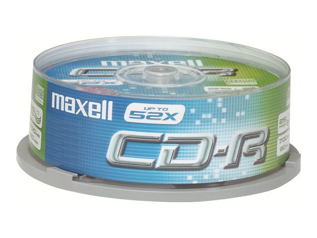 Maxell CD R80XL 25 x CD R 700 Mo 80 min 52x spindle