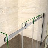 Aica porte de douche coulissante 130x195cm,paroi de douche,8mm verre tremp/é anticalcaire,installation en niche