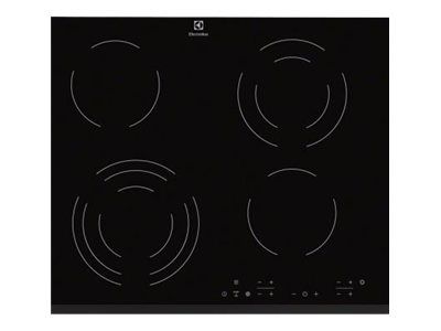 Electrolux EHF6343FOK Vitrocéramique 4 plaques de cuisson Niche largeur : 56 cm profondeur : 49 cm avec cadre biseauté