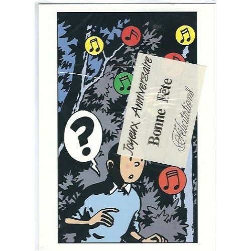Carte De Voeux Tintin Herge Milou Carte Postale Rakuten
