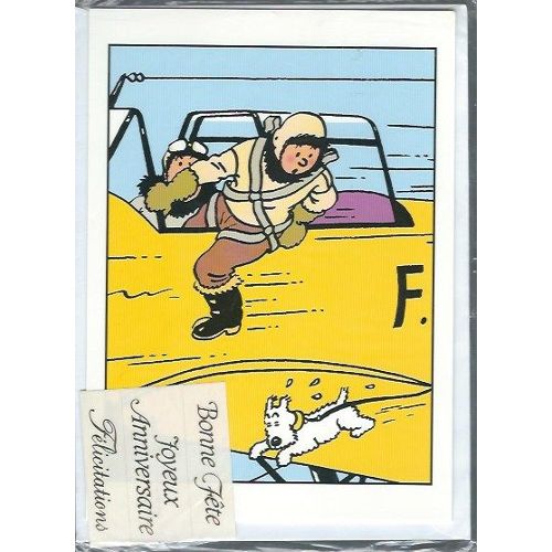 Carte De Voeux Tintin Herge Milou Carte Postale Rakuten