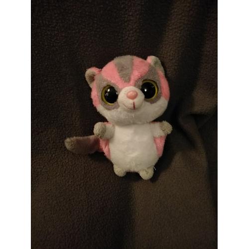 Doudou Peluche Lemurien Raton Laveur Chat Rose Blanc Gris Ty Rakuten