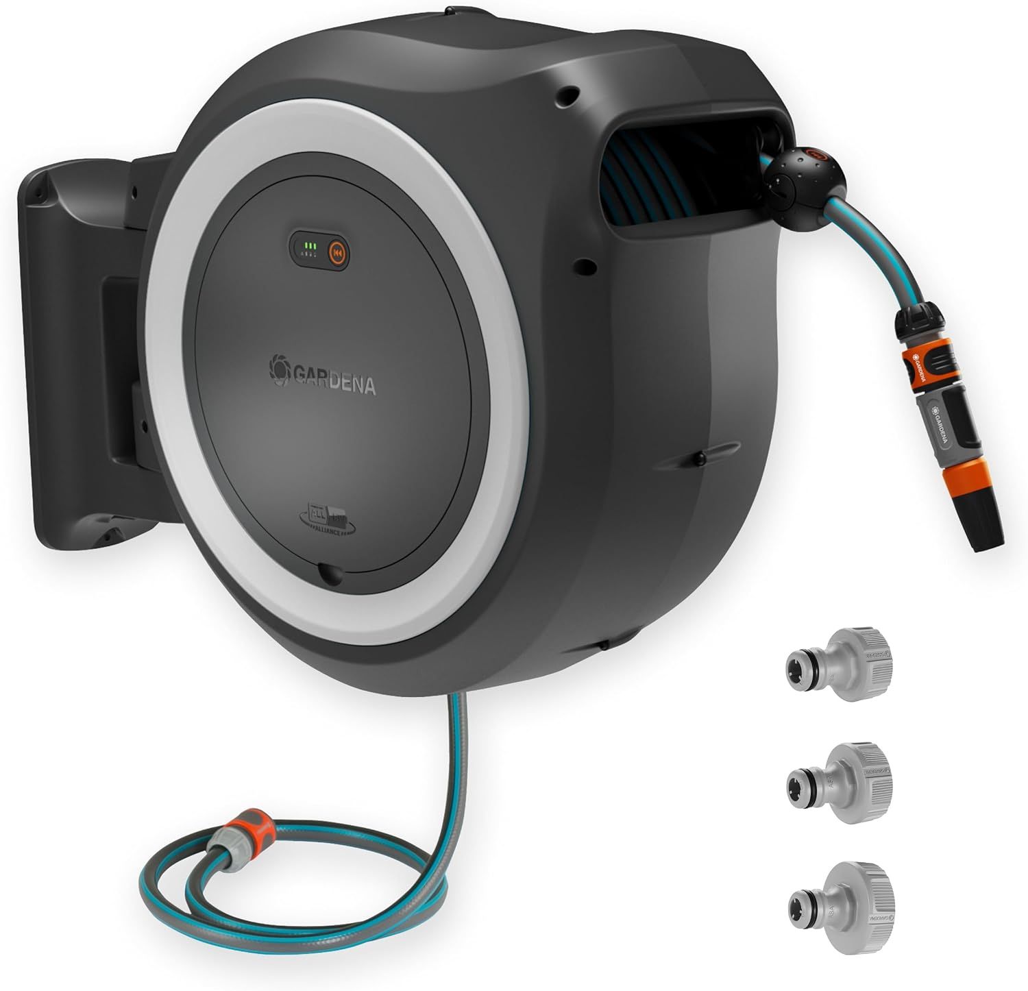Dévidoir mural GARDENA PowerRoll P4A 18 V Longueur 40 Tuyau 13 mm - vue 6