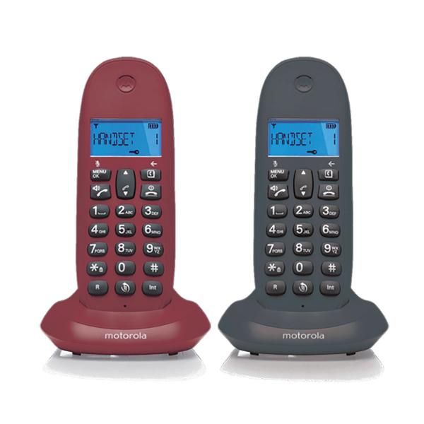 Motorola C1002lb+ Teléfono Fijo Inalámbrico Pack Duo Con Manos Libres