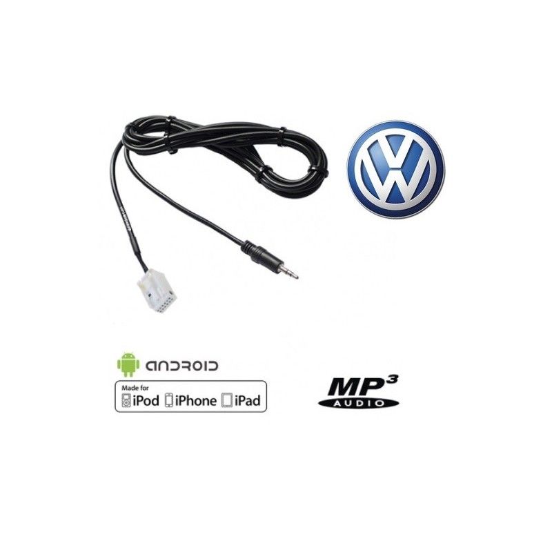 Cable auxiliaire mp3 pour autoradio volkswagen rcd210 rcd310 rns310 rns510 mfd3 - skyexpert