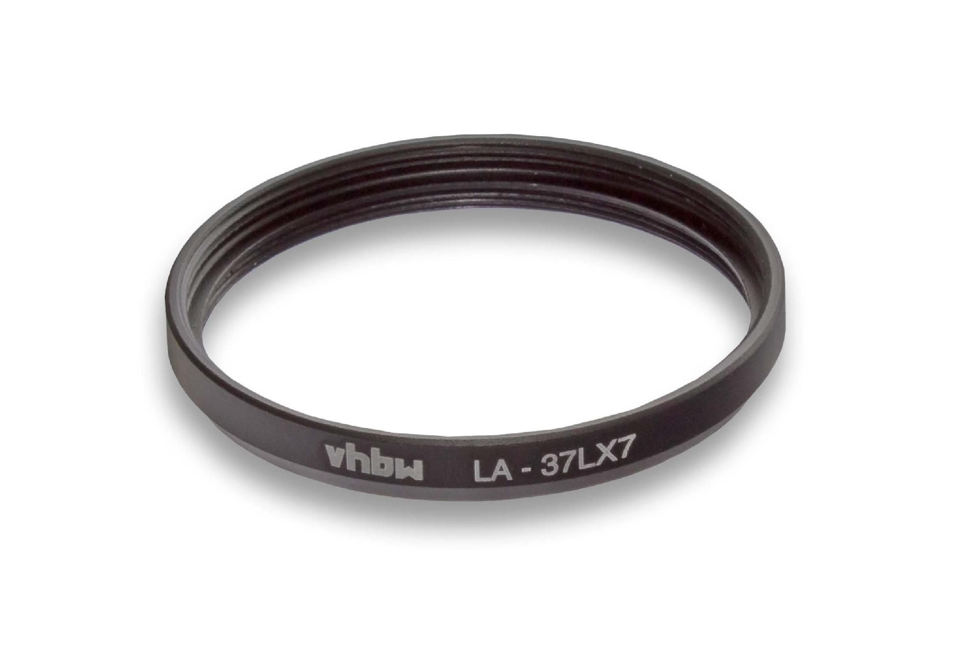 Adaptateur de filtre en métal vhbw 37mm pour votre appareil photo Leica D-Lux 6, Panasonic Lumix DMC-LX7, filtre DMW-LND37, DMW-LPLA37, DMW-LCH37.
