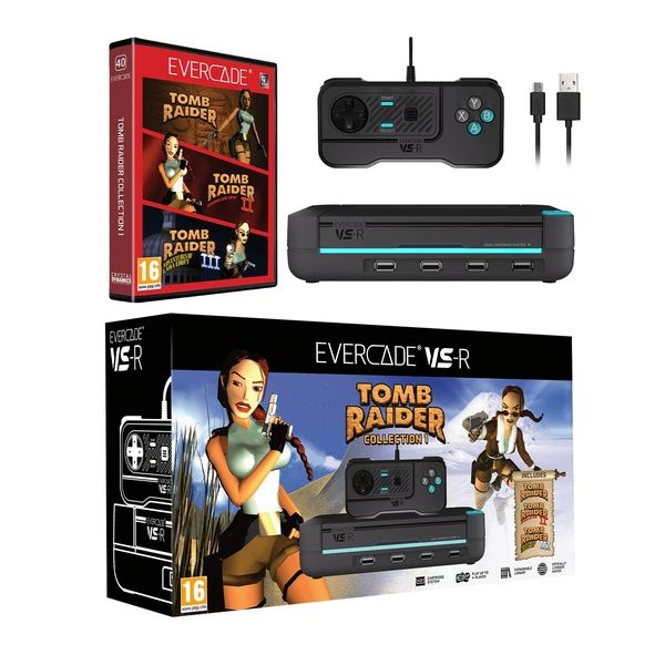 Pack Console rétrogaming Evercade VS R TombRaider 1 2 3 - vue 2