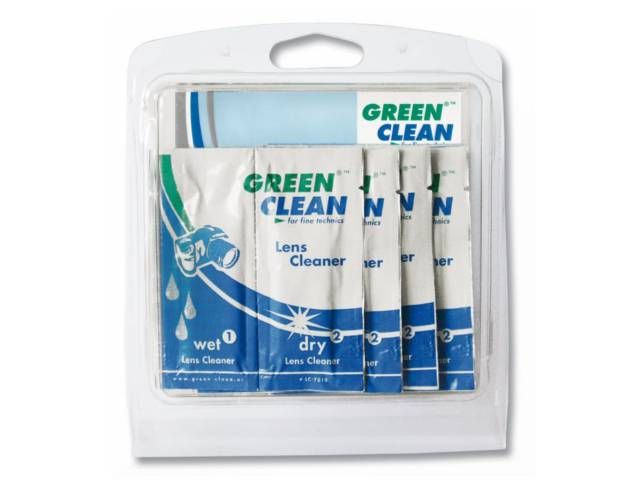 GREEN CLEAN kit de 10 lingettes Wet & Dry pour nettoyage optique