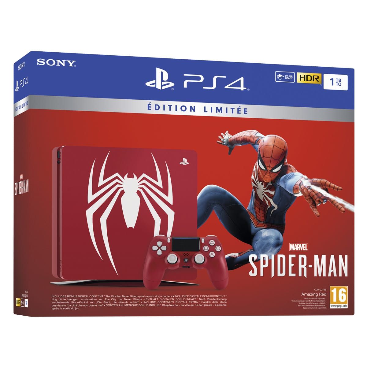 PS4 Slim F Marvel' Spider Man Limited Edition + Marvel' Spider Man Standard + Edition Bon état - vue 2