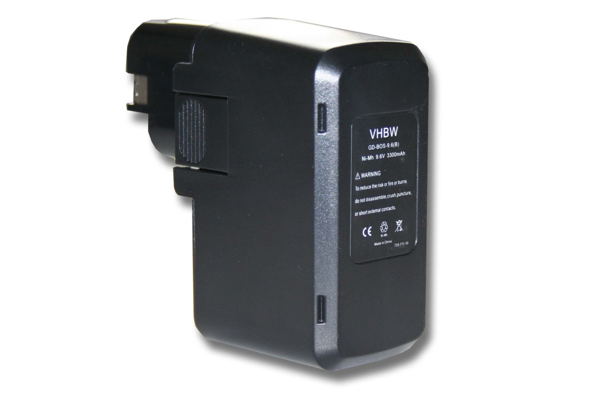 vhbw Batterie compatible avec Bosch PSB 9.6VPS-2, PSB 9.6VSP-2, PSR 9.6 VE, PSR 9.6VES outil électrique (3300mAh NiMH 9,6 V)