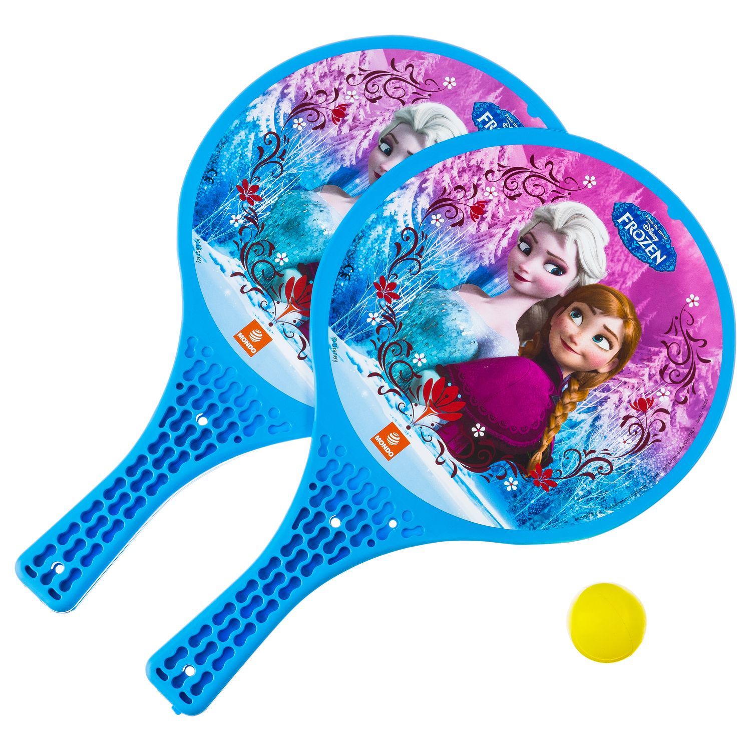 2 Raquettes De Plage La Reine Des Neiges Balle Jaune